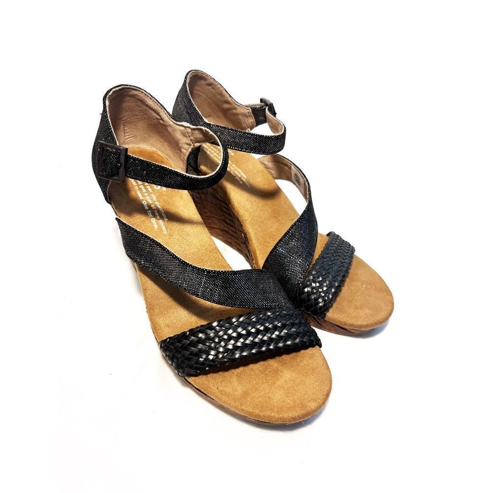 EUC Toms Clarissa Wedge Sandals